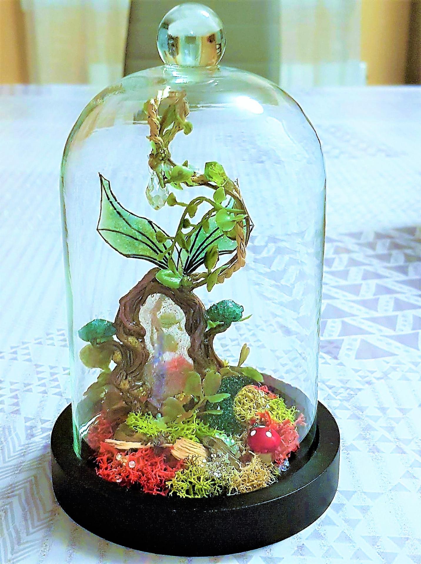 Décor sous cloche