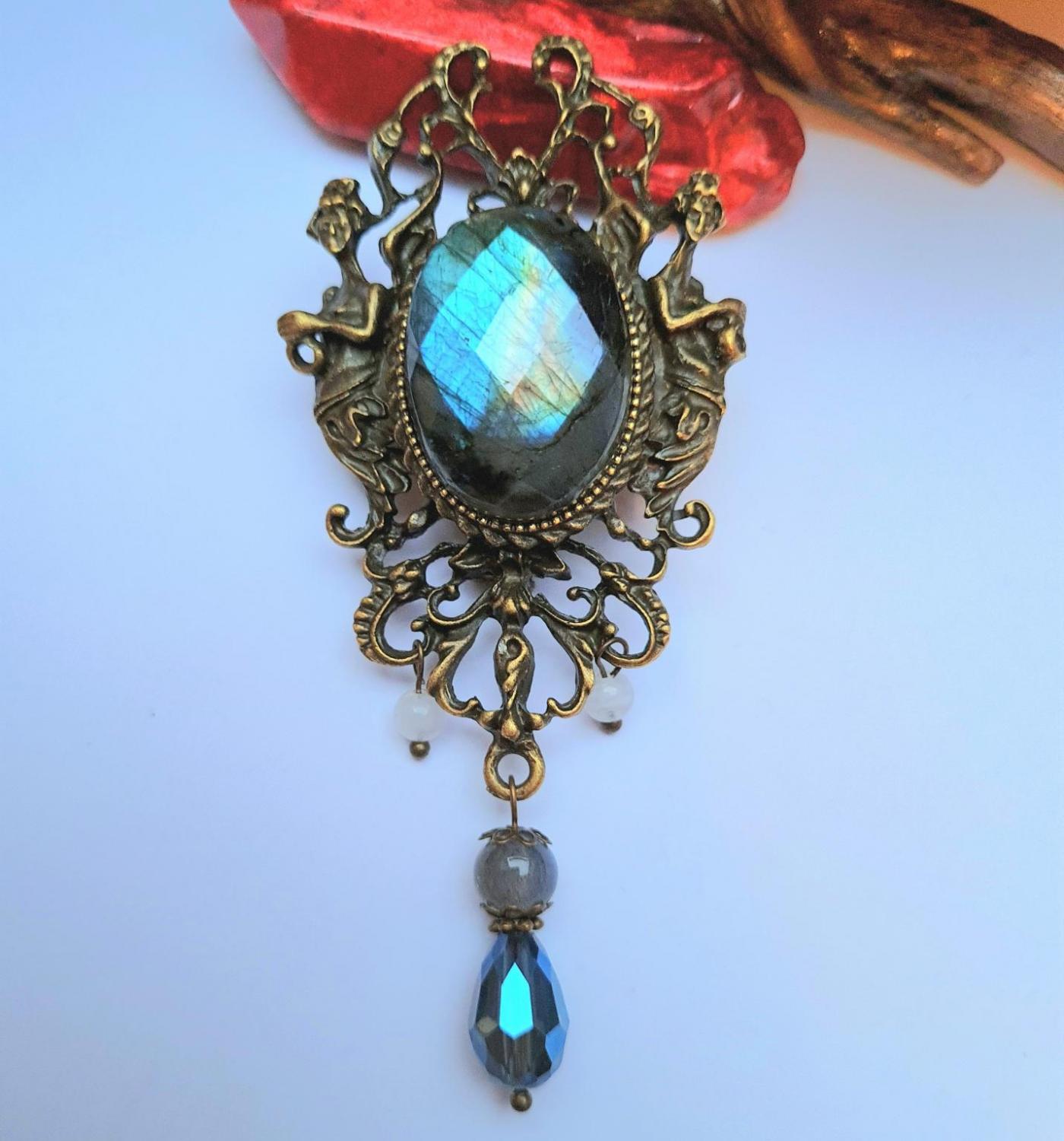 Collection les entre terre bronze vertical labradorite bleue profond 2