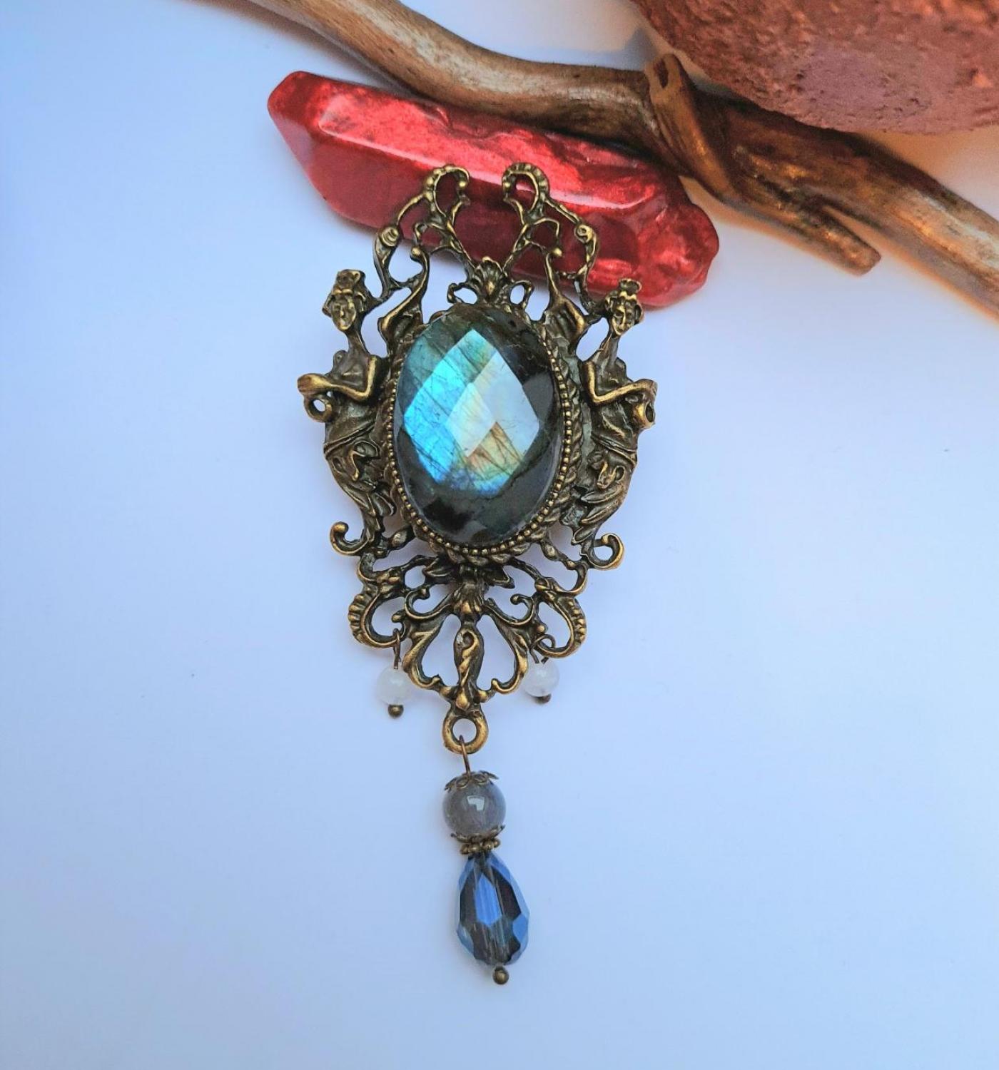 Collection les entre terre bronze vertical labradorite bleue profond 2