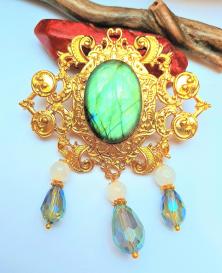 Collection les entre terre dore horizontal labradorite verte 1 1 1