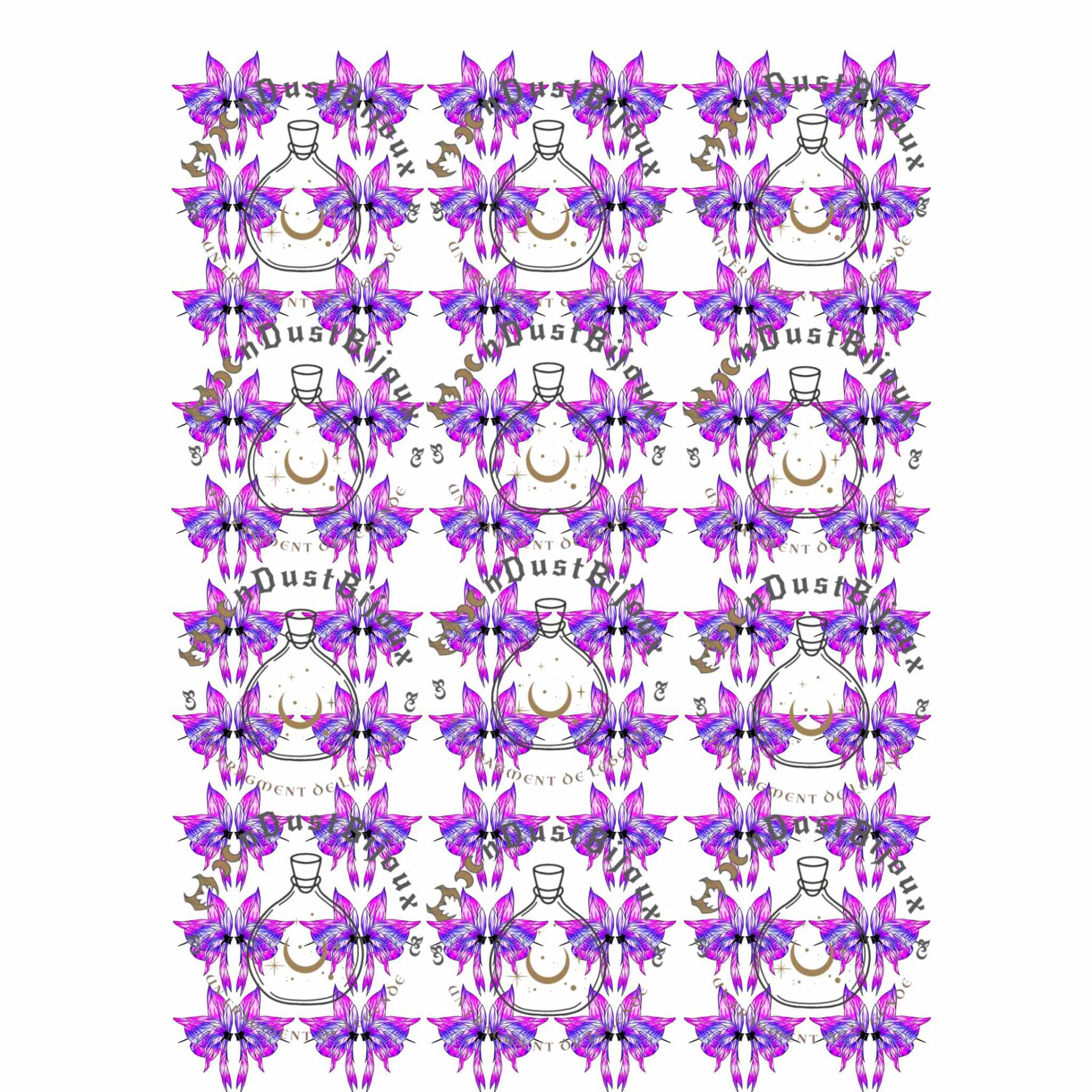 Lea ailes modele 15 ailes fusionnees b 3 cm violet rose