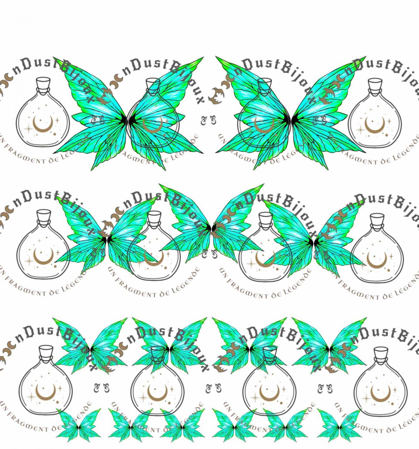 Lea ailes modele 5 e turquoise 4 tailles